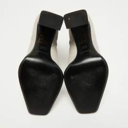 Alexander Wang Light Grey Leather Lane Ankle Boots Size 38.5