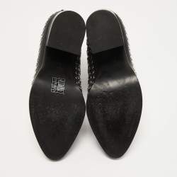 Alexander Wang Black Studded Leather Gabi Ankle Booties Size 35.5