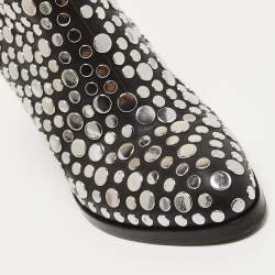 Alexander Wang Black Studded Leather Gabi Ankle Booties Size 35.5