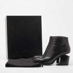 Alexander Wang Black Leather Cut Out Kori Ankle Boots Size 38.5