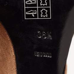 Alexander Wang Beige Suede and PVC Erika Wedge Sandals Size 38.5