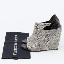 Alexander Wang Two Tone Embossed Lizard and Leather Alla Wedge Booties Size 40.5