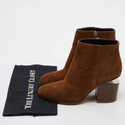 Alexander Wang Brown Suede Gabi Ankle Booties Size 39.5