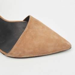 Alexander Wang Light Brown Nubuck Leather Lovisa Ankle Wrap Pumps Size 38.5
