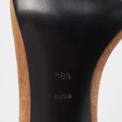 Alexander Wang Light Brown Nubuck Leather Lovisa Ankle Wrap Pumps Size 38.5