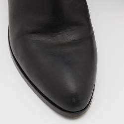Pre Owned Alexander Wang Black Leather Gabi Ankle Booties Size 39.5
