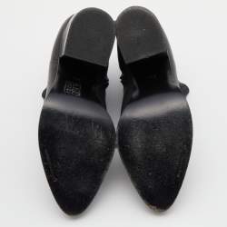 Pre Owned Alexander Wang Black Leather Gabi Ankle Booties Size 39.5