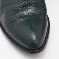 Alexander Wang Green Leather Cut Out Kori Ankle Boots Size 38