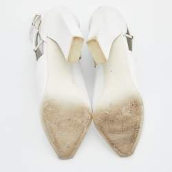 Alexander Wang White Leather Mackenzie Cut Out Booties Size 38