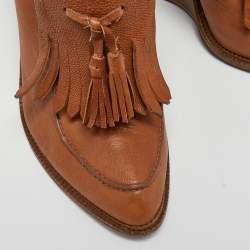 Alexander Wang Tan Leather Trish Wedge Mules Size 38