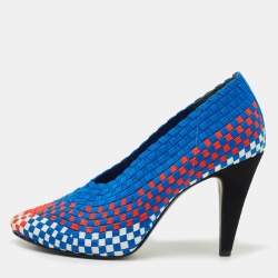 Alexander Wang Tricolor Woven Fabric Carla Pumps Size 38