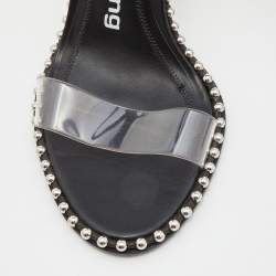 Alexander Wang Black PVC Studded Slingback Nova Sandals Size 39.5