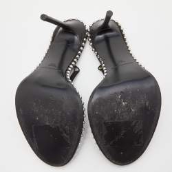 Alexander Wang Black PVC Studded Slingback Nova Sandals Size 39.5