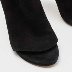 Alexander Wang Black Leather and Suede Ankle Boots Size 38