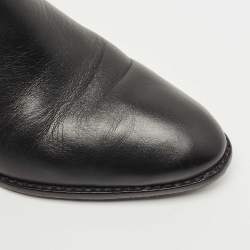 مملوكة مسبقًا Alexander Wang Black Leather Western Ankle Booties Size 37