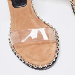 Alexander Wang Beige Suede and PVC Nova Slingback Sandals Size 36