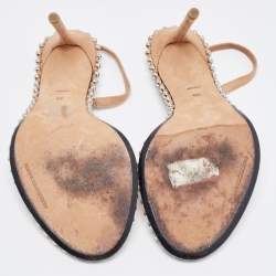 Alexander Wang Beige Suede and PVC Nova Slingback Sandals Size 36