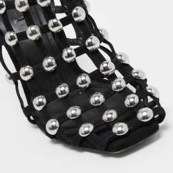 Alexander Wang Black Suede Studded Sadie Mules Size 40