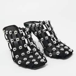 Alexander Wang Black Suede Studded Sadie Mules Size 40
