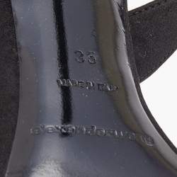 Alexander Wang Black Satin Ivy Slingback Sandals Size 35
