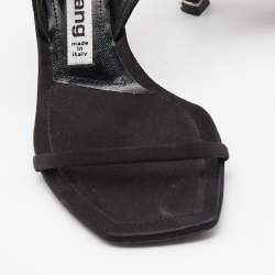 Alexander Wang Black Satin Ivy Slingback Sandals Size 35