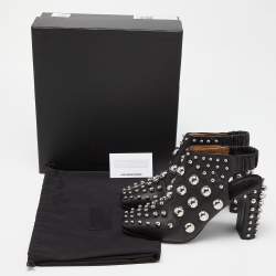 Alexander Wang Black Leather Studded Ellery Booties Size 41