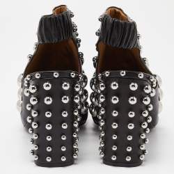 Alexander Wang Black Leather Studded Ellery Booties Size 41
