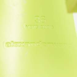 Pre Owned Alexander Wang Neon Green Neoprene Dahlia Sandals Size 36