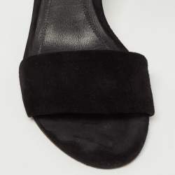 Alexander Wang Black Suede Abby Ankle Strap Sandals Size 40.5
