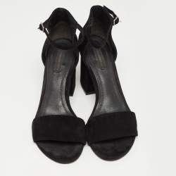 Alexander Wang Black Suede Abby Ankle Strap Sandals Size 40.5