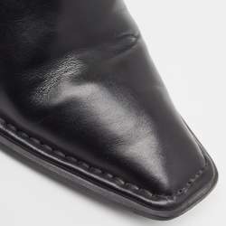 Alexander Wang Black Leather Ankle Boots Size 41