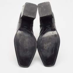 Alexander Wang Black Leather Ankle Boots Size 41