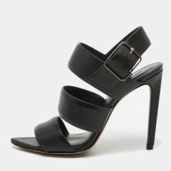Alexander Wang Black Leather Slingback Sandals Size 36.5