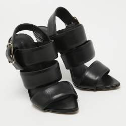Alexander Wang Black Leather Slingback Sandals Size 36.5
