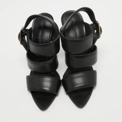 Alexander Wang Black Leather Slingback Sandals Size 36.5