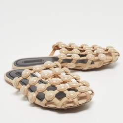 Alexander Wang Beige Leather Amelia Flat Mules Size 38.5