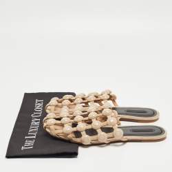 Alexander Wang Beige Leather Amelia Flat Mules Size 38.5