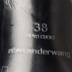 Alexander Wang Black Neoprene Crystal Embellished Slide Sandals Size 38