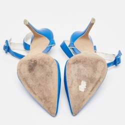 Alexander Wang Blue Leather Ankle Strap Pumps Size 36
