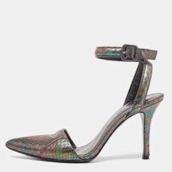 Alexander Wang Metallic Embossed Snakeskin Lovisa Pumps Size 38.5