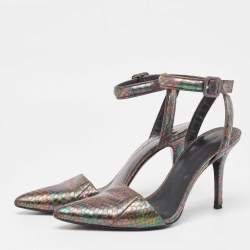 Alexander Wang Metallic Embossed Snakeskin Lovisa Pumps Size 38.5