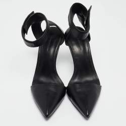 مملوكة مسبقًا Alexander Wang Black Leather Ankle Strap Pumps Size 38.5