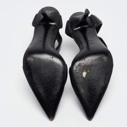 مملوكة مسبقًا Alexander Wang Black Leather Ankle Strap Pumps Size 38.5