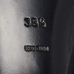 مملوكة مسبقًا Alexander Wang Black Leather Ankle Strap Pumps Size 38.5