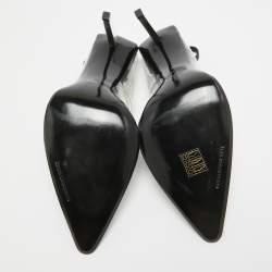 Alexander Wang Black/Transparent PVC and Leather Slingback Pumps Size 39 