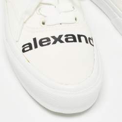 Alexander Wang White Canvas Dropout Sneakers Size 37.5