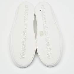 Alexander Wang White Canvas Dropout Sneakers Size 37.5