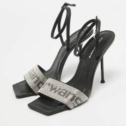 Alexander Wang Black Leather Julie Sandals Size 36