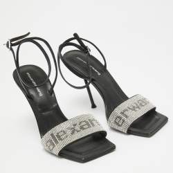 Alexander Wang Black Leather Julie Sandals Size 36