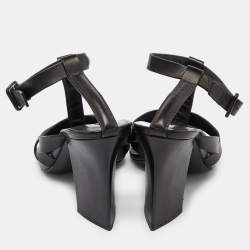 Alexander Wang Black Leather Ankle-Strap Sandals Size 39.5